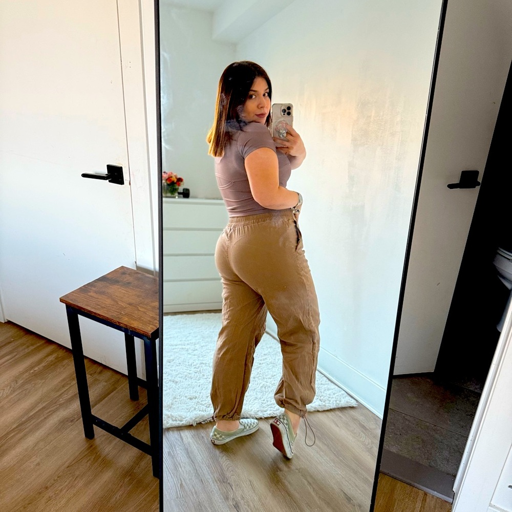 Slight open back top workout or dress down